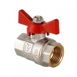 Кран шаровой BASE, рукоятка бабочка 1/2" вн.-вн.