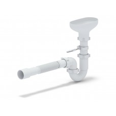 Сифон Ани 1.1/2"*40 прямоточн. с разрывом струи с гибкой трубой 40*40/50