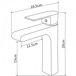 Смеситель умывальник MELODIA Waltz картридж 35мм низкий поворотн.аэратор, хром