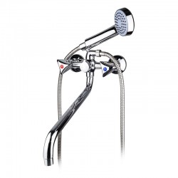 Смеситель ванна MELODIA Lucia длинный излив люкс резина