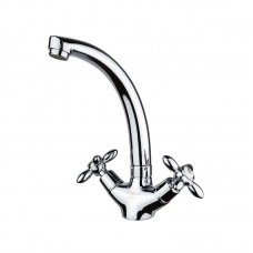 Смеситель кухня MELODIA Retro литой излив резина