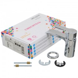 Смеситель умывальник MELODIA Metallica картридж 35мм низкий хром