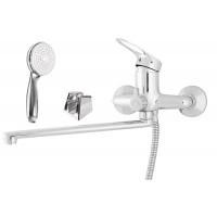 Смеситель ванна MELODIA Classica картридж д.40мм излив 350мм с акс. лейка 1ф.100мм круглая