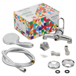 Смеситель душ MELODIA Classica картридж д.40мм с акс. лейка 1ф.100мм круглая