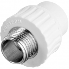 Муфта комбинированная НР 32-1/2" (белый) РОСТерм