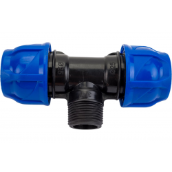 Тройник компрессионный (Нар) - 25 х 3/4"х 25 TEBO