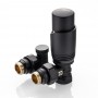 Комплект терморегулирующего оборудования для радиатора угловой 1/2 ", черный