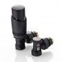 Комплект терморегулирующего оборудования для радиатора угловой 1/2 ", черный