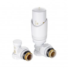 Комплект терморегулирующего оборудования для радиатора угловой 1/2 ", белый