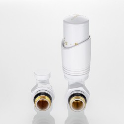 Комплект терморегулирующего оборудования для радиатора угловой 1/2 ", белый