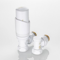 Комплект терморегулирующего оборудования для радиатора угловой 1/2 ", белый