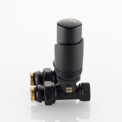 Комплект терморегулирующего оборудования для радиатора прямой 1/2 ", черный