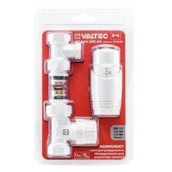 Комплект терморегулирующего оборудования для радиатора прямой 1/2 ", белый