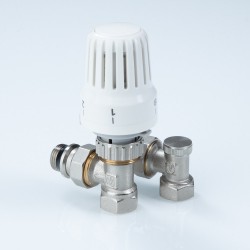 Комплект терморег-го оборуд-я д/рад., угловой 1/2" (термост-ая головка, термостат-й клапан, запорный