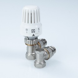 Комплект терморег-го оборуд-я д/рад., угловой 1/2" (термост-ая головка, термостат-й клапан, запорный