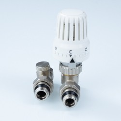 Комплект терморег-го оборуд-я д/рад., прямой 1/2" (термост-ая головка, термостат-й клапан, запорный