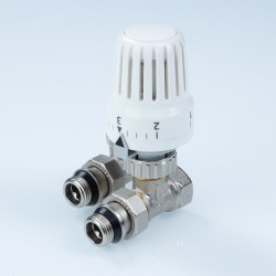 Комплект терморег-го оборуд-я д/рад., прямой 1/2" (термост-ая головка, термостат-й клапан, запорный