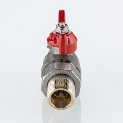 Кран шаровой BASE-ГОСТ со сгоном с рукояткой-бабочкой нар.-нар. DN20, PN40, 3/4"