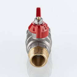 Кран шаровой BASE-ГОСТ со сгоном с рукояткой-бабочкой нар.-нар. DN20, PN40, 3/4"
