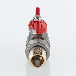 Кран шаровой BASE-ГОСТ со сгоном с рукояткой-бабочкой вн.-нар. DN15, PN40, 1/2"