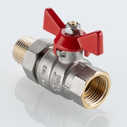 Кран шаровой BASE-ГОСТ со сгоном с рукояткой-бабочкой вн.-нар. DN15, PN40, 1/2"