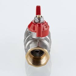 Кран шаровой BASE-ГОСТ со сгоном с рукояткой-бабочкой вн.-нар. DN15, PN40, 1/2"