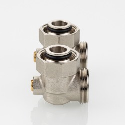 Узел угловой для нижнего подключения радиатора (без адаптеров) 3/4" Евроконус