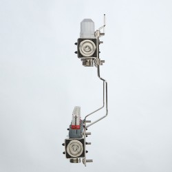 Коллекторный блок из НЕРЖ. стали с регул. клап. и расх., 1"х8 вых. Евроконус 3/4" (без сервис. гр.)