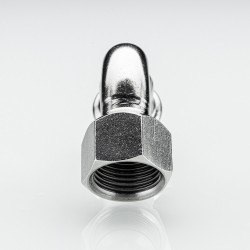 Отвод 90* с переходом на вн. р., нерж. сталь 18х3/4"