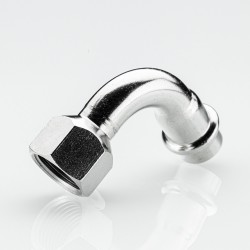 Отвод 90* с переходом на вн. р., нерж. сталь 18х3/4"