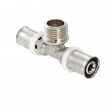 Тройник пресс с переходом на нар. р. 20х1/2"х16