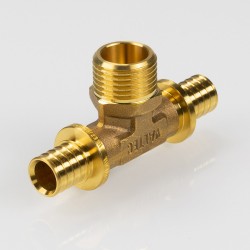 Тройник надвижной с переходом на нар.р. 20(2,8) х 1/2" х 20(2,8)