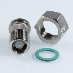 Полусгон с накидной гайкой, с обратным клапаном 1/2"