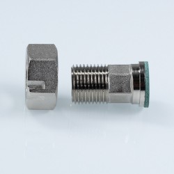 Полусгон с накидной гайкой, с обратным клапаном 1/2"
