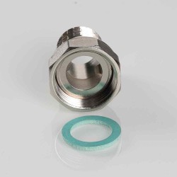 Полусгон прямой с накидной гайкой, 1 1/4"x1"