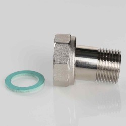 Полусгон прямой с накидной гайкой, 1 1/4"x1"