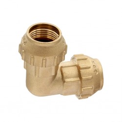 Угольник для трубы ПНД 25 x 25 латунь VIEIR