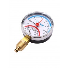 Термоманометр радиальный Dn 80 мм 1/2 , 120°C, 10 бар VIEIR