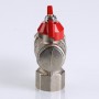 Кран шаровой BASE угловой с накидной гайкой 3/4" вн.-вн. (короткий)
