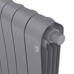 Дизайн-радиатор бимет. Royal Thermo Infinity Silver Satin VDR 500 x 100 - 8 секц.(нижн. подкл.)