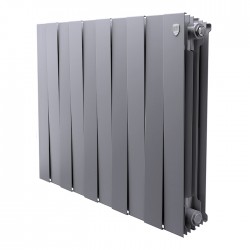 Дизайн-радиатор бимет. Royal Thermo PianoForte Silver Satin 500 x 100 - 10 секц.