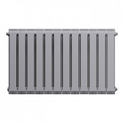 Дизайн-радиатор бимет. Royal Thermo PianoForte Silver Satin 500 x 100- 12 секц.