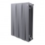 Дизайн-радиатор бимет. Royal Thermo PianoForte Silver Satin 500 x 100 - 6 секц.