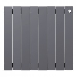 Дизайн-радиатор бимет. Royal Thermo PianoForte Silver Satin 500 x 100 - 8 секц.