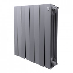 Дизайн-радиатор бимет. Royal Thermo PianoForte Silver Satin 500 x 100 - 8 секц.