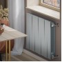 Дизайн-радиатор бимет. Royal Thermo PianoForte Silver Satin 500 x 100 - 8 секц.