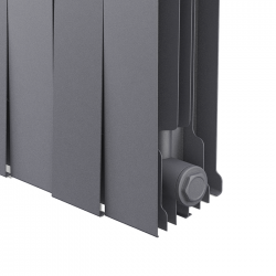 Дизайн-радиатор бимет. Royal Thermo PianoForte Silver Satin 500 x 100 - 4 секц.